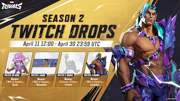Marvel Rivals Season 2 Brings Namor Twitch Drops & New Skins - Image 1