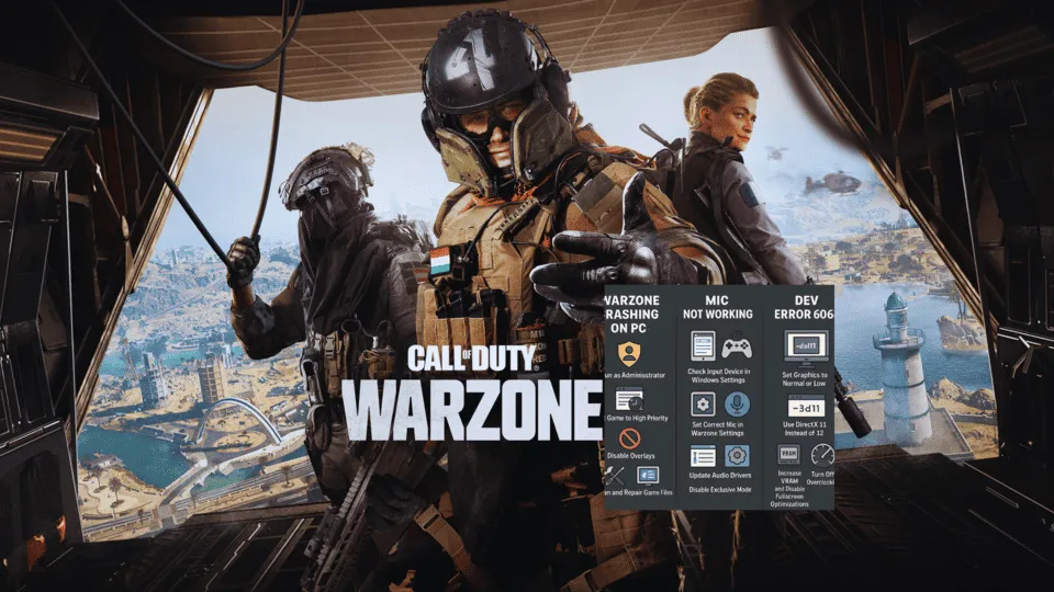 How to Fix Call of Duty: Warzone Crashing, Dev Errors, and Mic Not Working (2025)